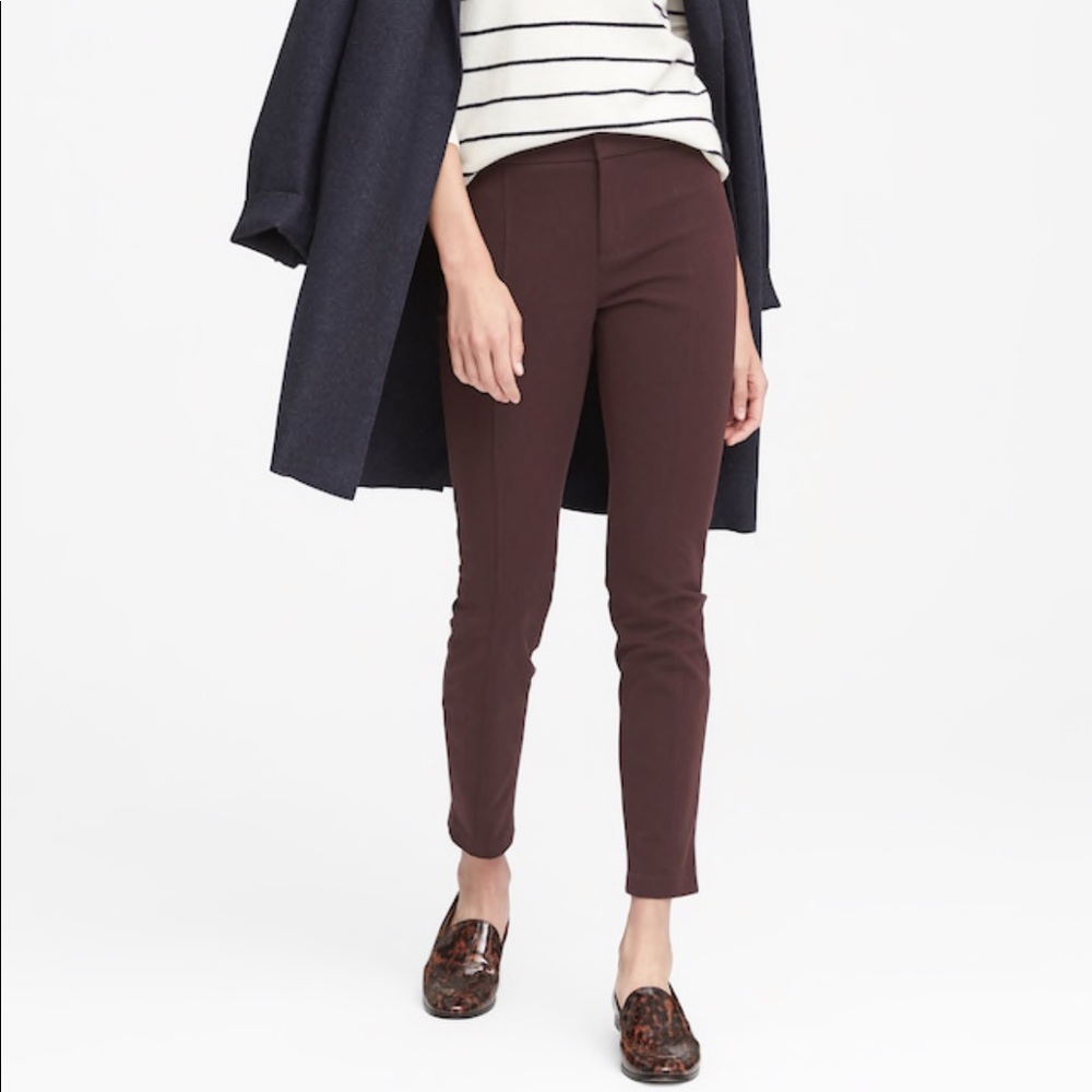 Burgundy banana republic Sloan pants